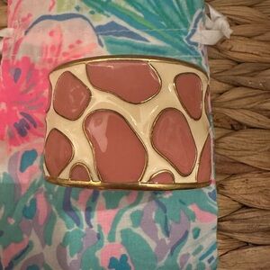 Lilly Pulitzer Giraffe Pink Spot On Cuff Bracelet